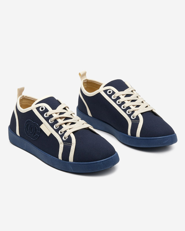 Marineblaue Damen-Sneaker mit Wefera-Badge - Schuhe