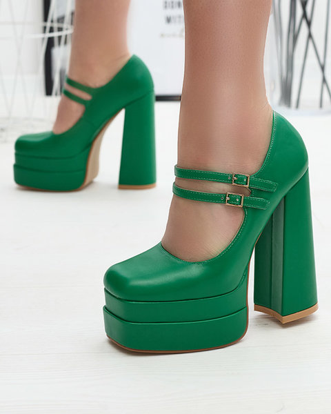 Grüne Damenpumps mit hohem Stiletto Edisa - Schuhe
