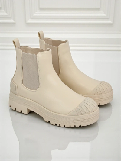 Plateau Stiefeletten aus Öko-Leder Amber Veil