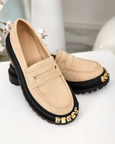 Mokassin Giulia Beige aus Öko-Leder