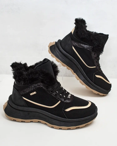 Royalfashion Warmed women's sneakers with fur Mofell