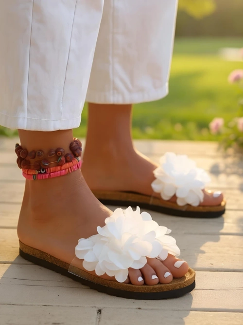 Royalfashion Жіночі шльопанці з квіточками Flora Soft