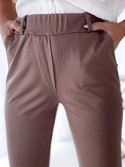 Royalfashion Hellbraune Damen Treggings