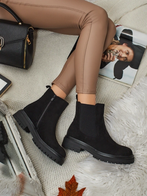 Жіночі ботильйони a'la штиблети з еко-замші Yorves