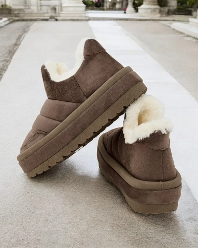 Royalfashion Damen Zoeno kurze Stiefel a'la Schneestiefel