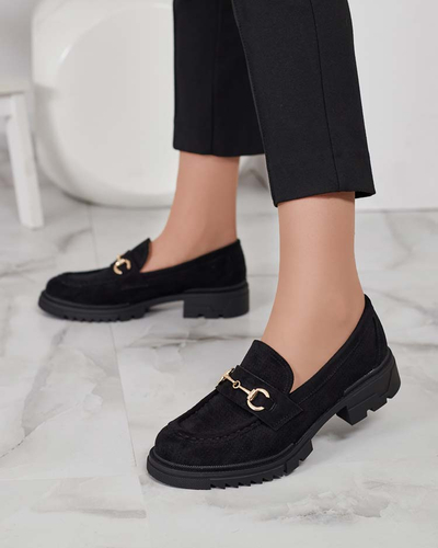 Royalfashion Damen durchbrochene Mokassins mit Kette Imerila