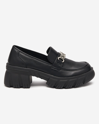 Schwarzer Damenschuh auf massiver Erikela-Sohle - Schuhe