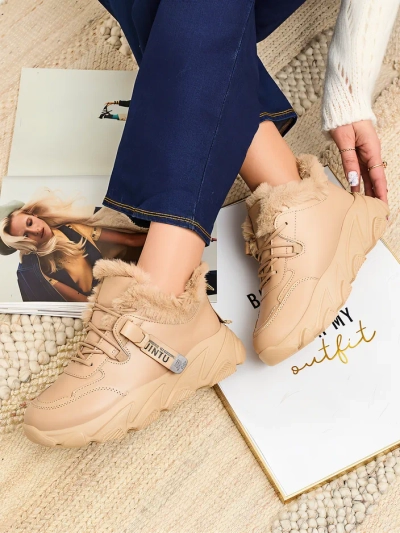 Royalfashion Sportliche Damen-Sneaker mit Fell Nonuas