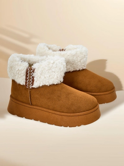 Royalfashion Damen Winterstiefel mit Pelz Rovvoy