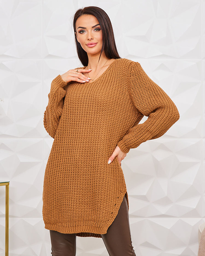 Royalfashion Längerer Damenstrickpullover