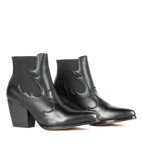 Чорні чоботи на посаді ковбойських чобіт Catenia - Взуття