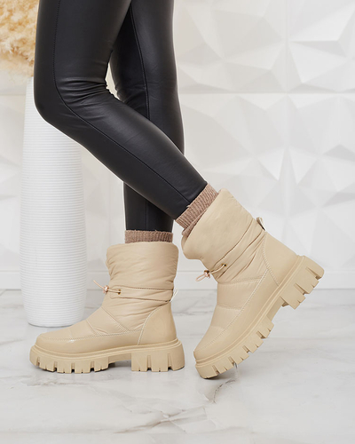 Royalfashion Schlupfstiefel für Damen in beige Sadella