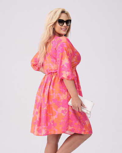Royalfashion Knielanges Damenkleid mit Print PLUS SIZE