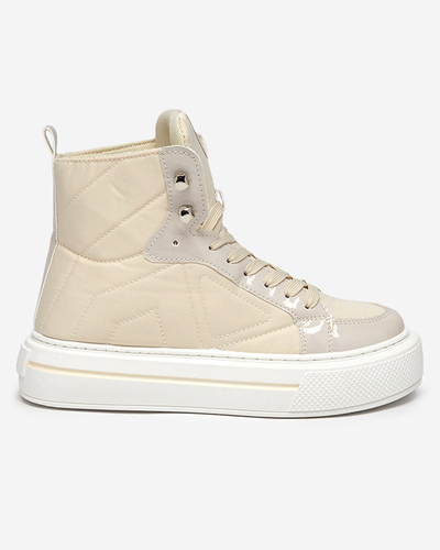 Beige Sportturnschuhe für Damen Asmako- Schuhe