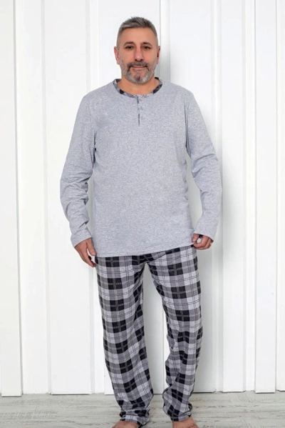 Royalfashion Herren kariert Baumwollpyjamas PLUS SIZE