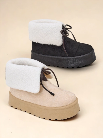 Royalfashion Damen Schnürschnee-Stiefel Wdeno