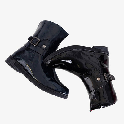 Marineblaue Kinderstiefel Miusu - Schuhe