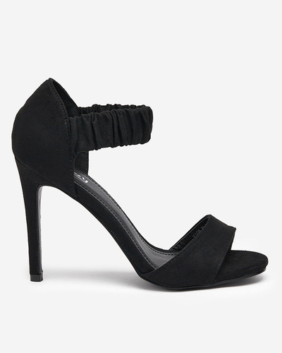 Schwarze Damensandalen auf hohem Absatz Veraxy - Schuhe