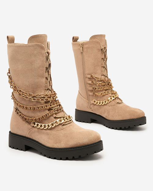 Жіночі черевики Royalfashion світло-коричневого кольору Goserre