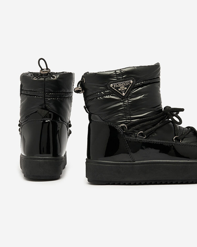 Royalfashion Damen-Schlupfstiefel a'la Schneestiefel in schwarz Nevsone