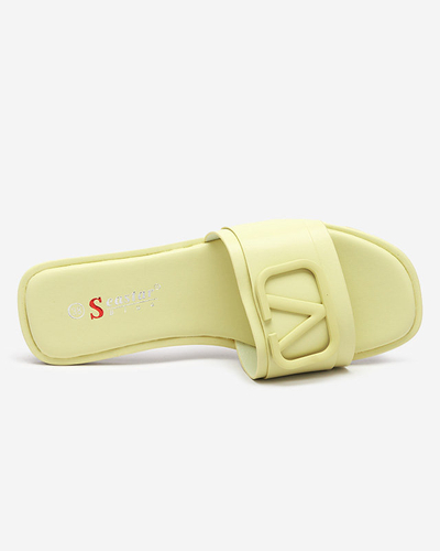 Cartec-Hausschuhe aus grünem Öko-Leder für Damen - Schuhe