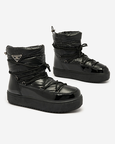 Royalfashion Damen-Schlupfstiefel a'la Schneestiefel in schwarz Nevsone
