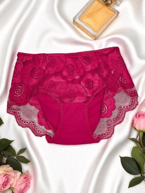 Royalfashion Жіночі трусики з бавовни, бікіні з мереживом Lace Comfort