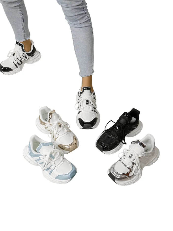 Royalfashion Damen sportliche Sneakers auf dickerer Sohle Loness