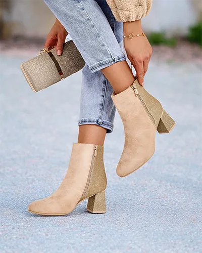 Royalfashion Damen Stiefeletten auf einem Stiletto Boratos