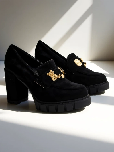 Katherine Elegante Schwarze Wildleder Pumps