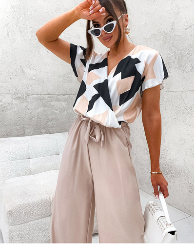 Royalfashion Langer bedruckter Damen-Jumpsuit
