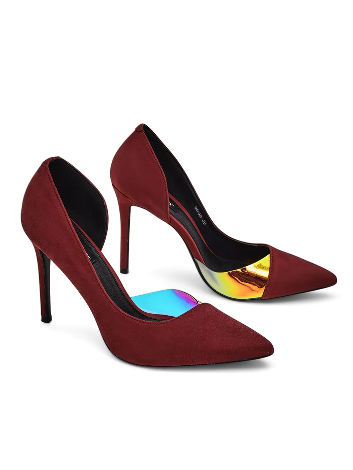 Royalfashion Damenpumps mit einer Schleife und holografischem Einsatz Dremtru