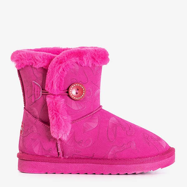 Fuchsia Kinderschneeschuhe mit Fell Xialo - Schuhe