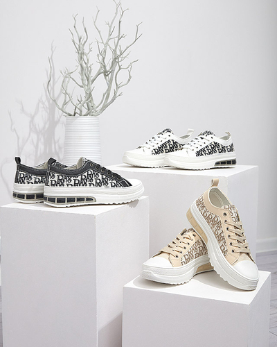 Sneakers Livia in Schwarz-Weiß mit Plateau