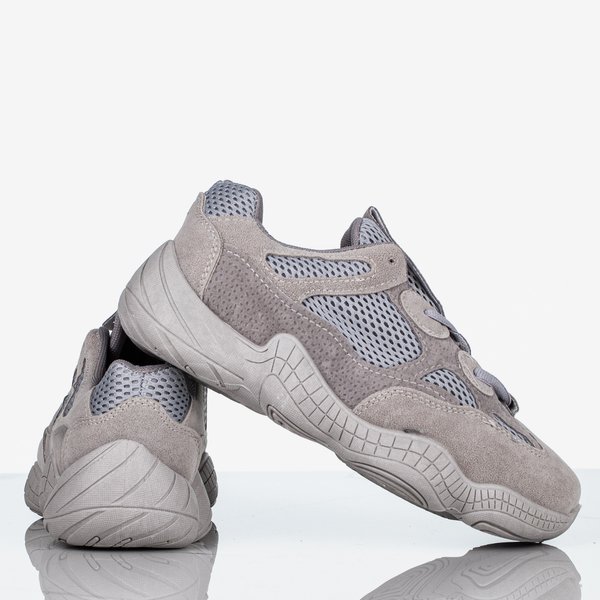 Graue Damenschuhe mit dicker Sohle Crisscross - Footwear