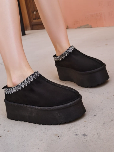 Royalfashion Kurzstiefel wie Damen-Schneestiefel Fesio