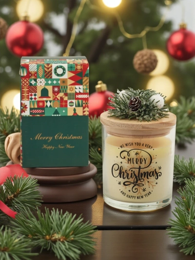 Weihnachtsduftkerze Frohe Weihnachten Gutes Neues Jahr