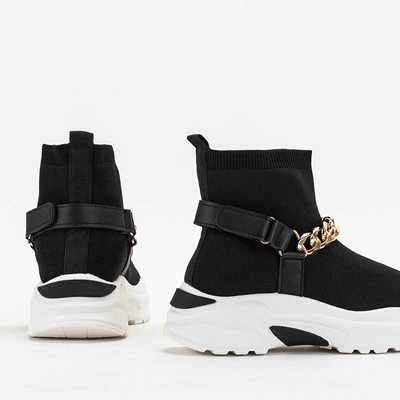 OUTLET Hohe schwarze Greqo Damen Sportschuhe - Schuhe