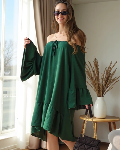 Royalfashion Damenkleid a'la Spanisch mit Rüschen Oversize