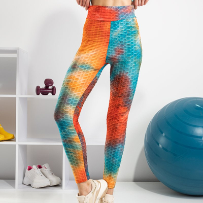 Orange Damen Sport Leggings - Kleidung