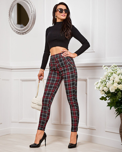 Royalfashion Утеплені картаті жіночі лосини