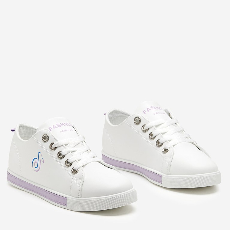 Weiß-lila Damen-Sneaker Tictoa - Footwear