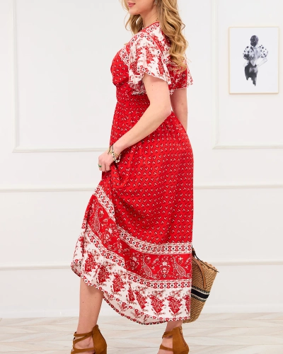 Rotes Sommer-Maxikleid - Kleidung