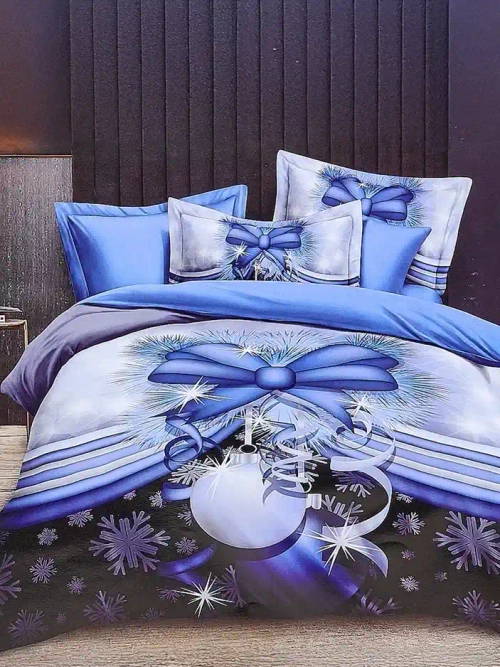 Royalfashion Weihnachtsbettwäsche 160x200 Set 3-TEILE