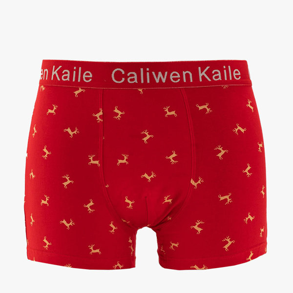 Rote Weihnachts-Boxershorts für Herren - Unterwäsche