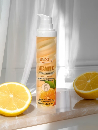 EraRose Aurelia - Handcreme mit Vitamin C, 3-farbige Pflege, 60g