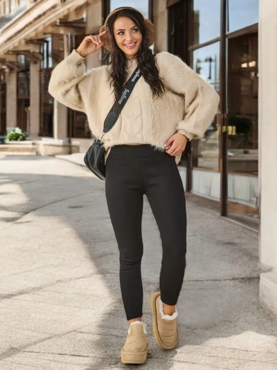Royalfashion Warme Baumwoll-Leggings für Damen