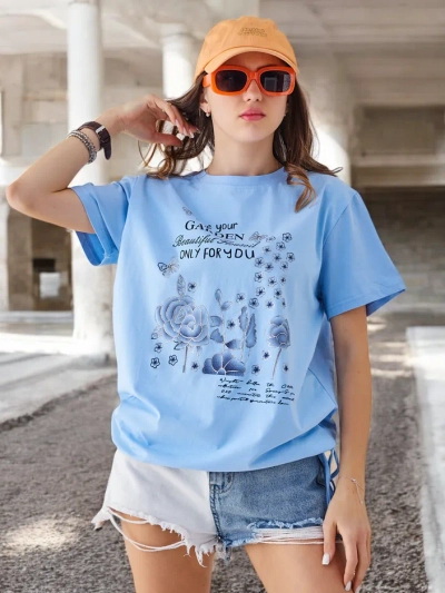 Royalfashion Damen Baumwollbluse mit der Aufschrift