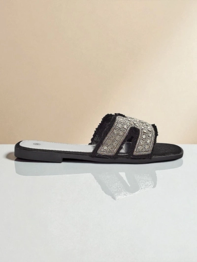 Royalfashion Damen-Sandalen mit Strasssteinen CrystalEase