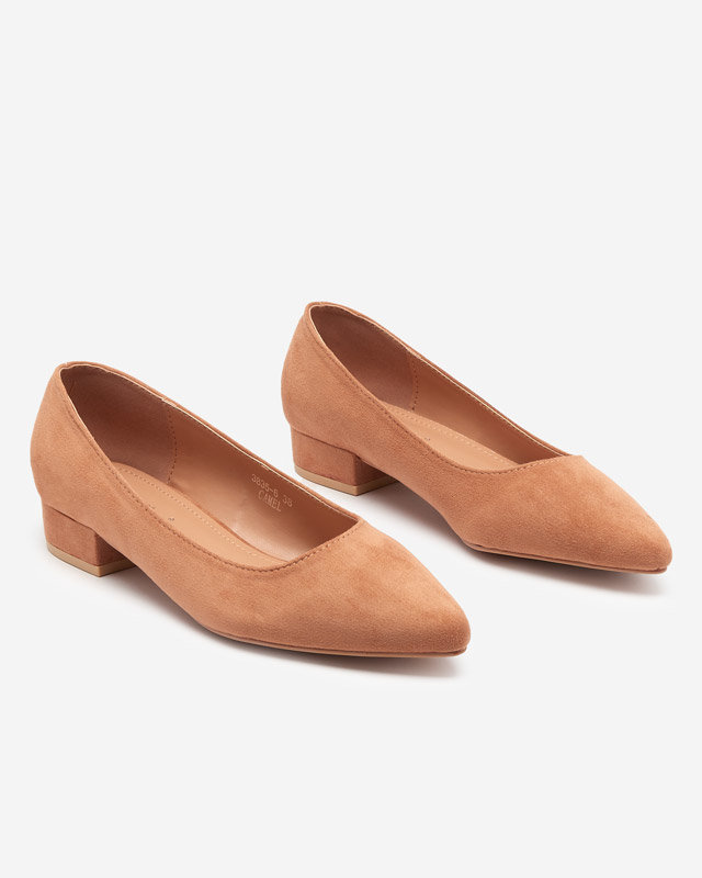 Hellbraune Pumps mit flachem Absatz Czinni - Footwear